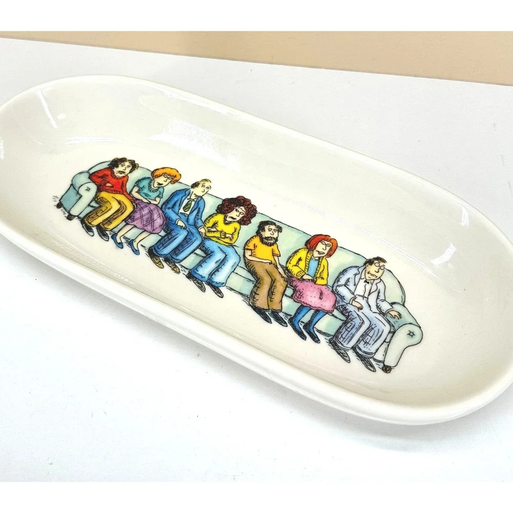 Fishs Eddy Roz Chast Rectangular Ceramic Dish The In Crowd Cartoon New Yorker